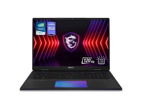 msi - titan 18 hx a14vig-036us  18.0" 120 hz mini led - int core i9 14th gen 14900hx (2.20ghz) - geforce rtx 4090 ltop gpu - 128 gb ddr5 - 4  pcie ssd - winds 11 pro 64-bit - ming ltop (titan 18 hx a14vig-036us )